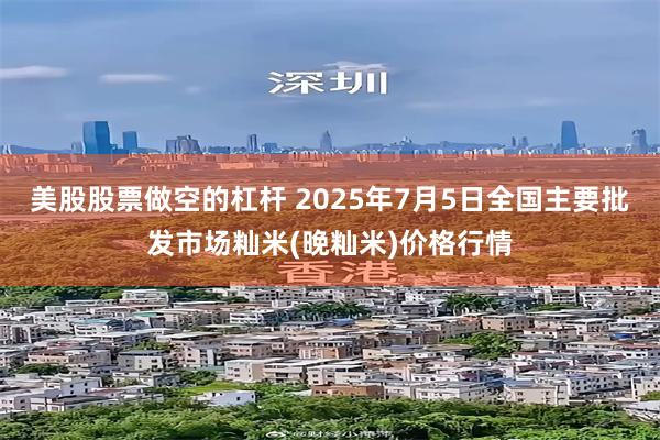 美股股票做空的杠杆 2025年7月5日全国主要批发市场籼米(晚籼米)价格行情